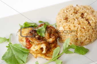 Fish fillet with Asian sauce & rice