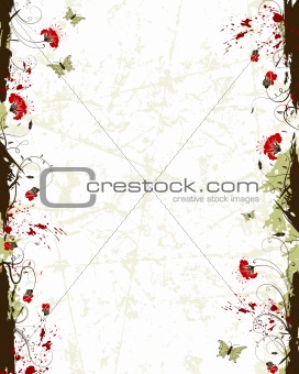 Grunge flower background