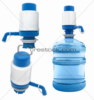 bottle with water pump