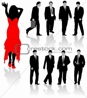 Business silhouettes