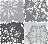 Snowflake background, vector