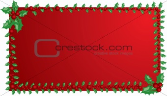 Christmas mistletoe frame, elements for design, vector