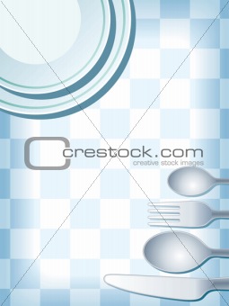 Place setting blue