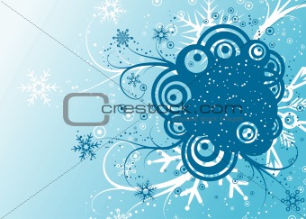 Abstract winter background, vector