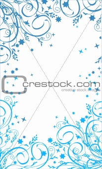 Christmas white and blue background