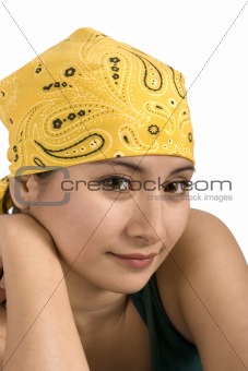 lady with headscarf