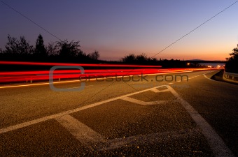 Highway at dusk