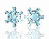 Glass snowflakes
