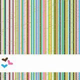 Stripes background with hearts