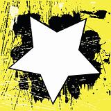 Yellow Grunge background with black spots