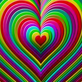 Many colorful heart shape