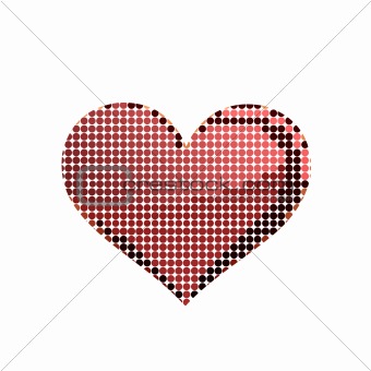 Heart shape from dots
