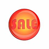 Red button with word sale