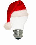 Light bulb with christmas cap