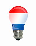 Flag of Netherlands in light bulb