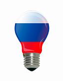 Flag of Russia in light bulb