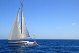 beautiful sailboat sailing sail blue Mediterranean