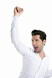 Successful young man gesture expression
