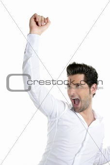 Successful young man gesture expression