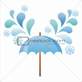 umbrella with snowflakes