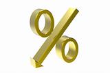 Golden percentage symbol