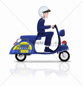 Policeman on Scooter