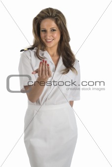 Seawoman isolated on white