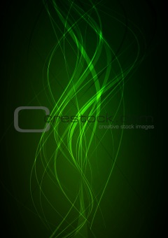 Dark green abstract glowing background