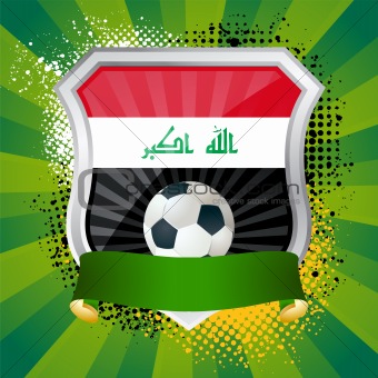 Shield with flag of Iraq