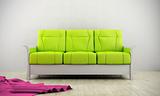 Green modern sofa