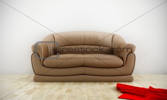 Comfortable leather sofa