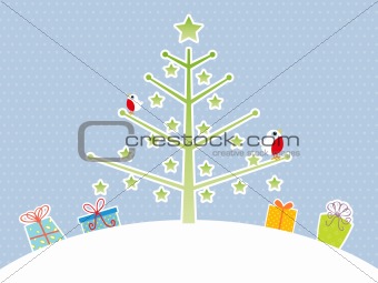 Cute Christmas tree background