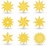 Gold star icons