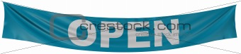 "open" banner
