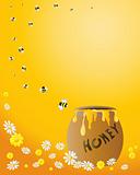 honey jar with bees
