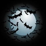 Bats Flying Full Moon