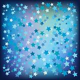 abstract christmas stars background blue