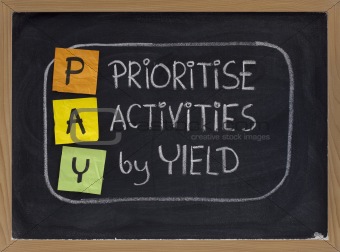 prioritise activities by yield - PAY