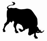 illustration of the oxen on white background