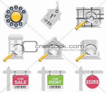 Vector real estate icons. Part 3