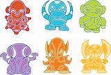 Collection of Colorful Aliens