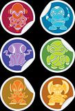 Collection of Colorful Aliens