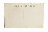 back side of an old post card