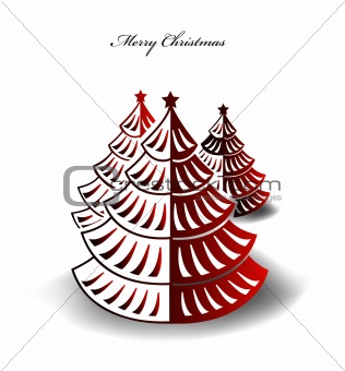 Abstract background with Christmas tree. Vector