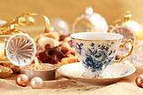 Tea for Christmas with sweet cookies