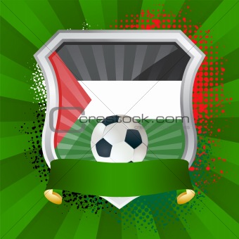 Shield with flag of Palestine