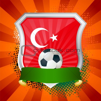 Shield with flag of  Turkey