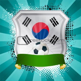 Shield with flag of South Korea