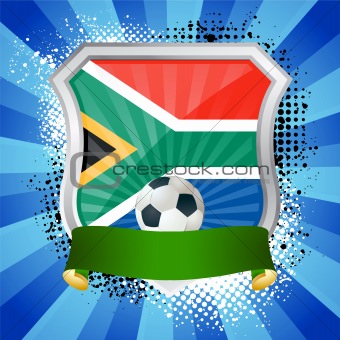 Shield with flag of South Africa