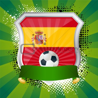 Shield with flag of Spain